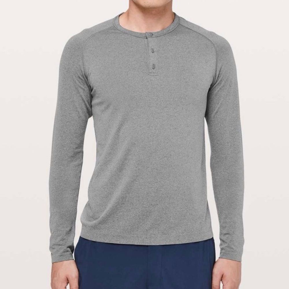Lululemon 5 Year Basic Long Sleeve Heathered Gray… - image 1